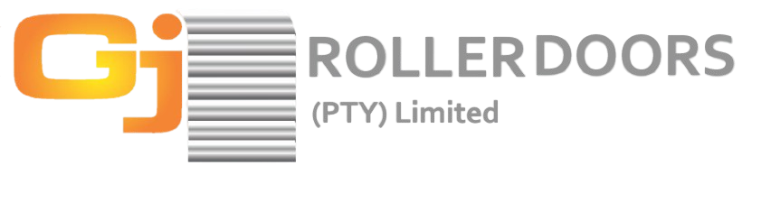 GJ Roller Doors logo with transparent background.