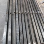 Galvanized slats prepared for GJ Roller Doors.
